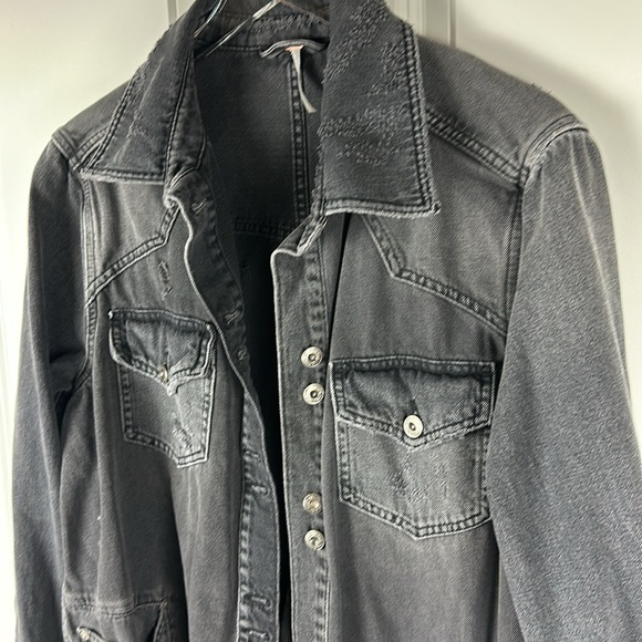 Free People Moonchild Denim Shirt Jacket - Picture 7 of 12